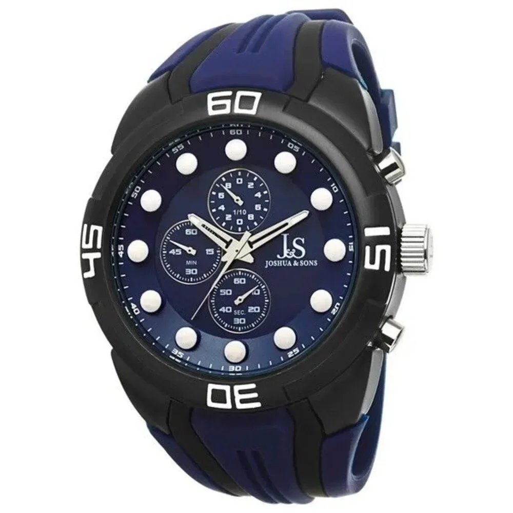 Joshua & Sons Classic Quartz Blue and Black Dial Men's Watch